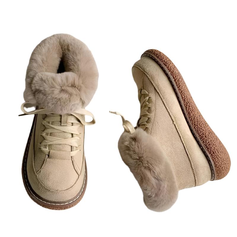 Lace up Low Top Platform Snow Boots