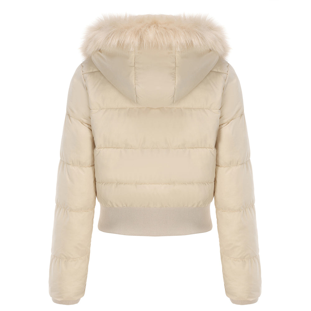 
                      
                        Long Sleeve Fur Trim Hood Puffer Coat
                      
                    