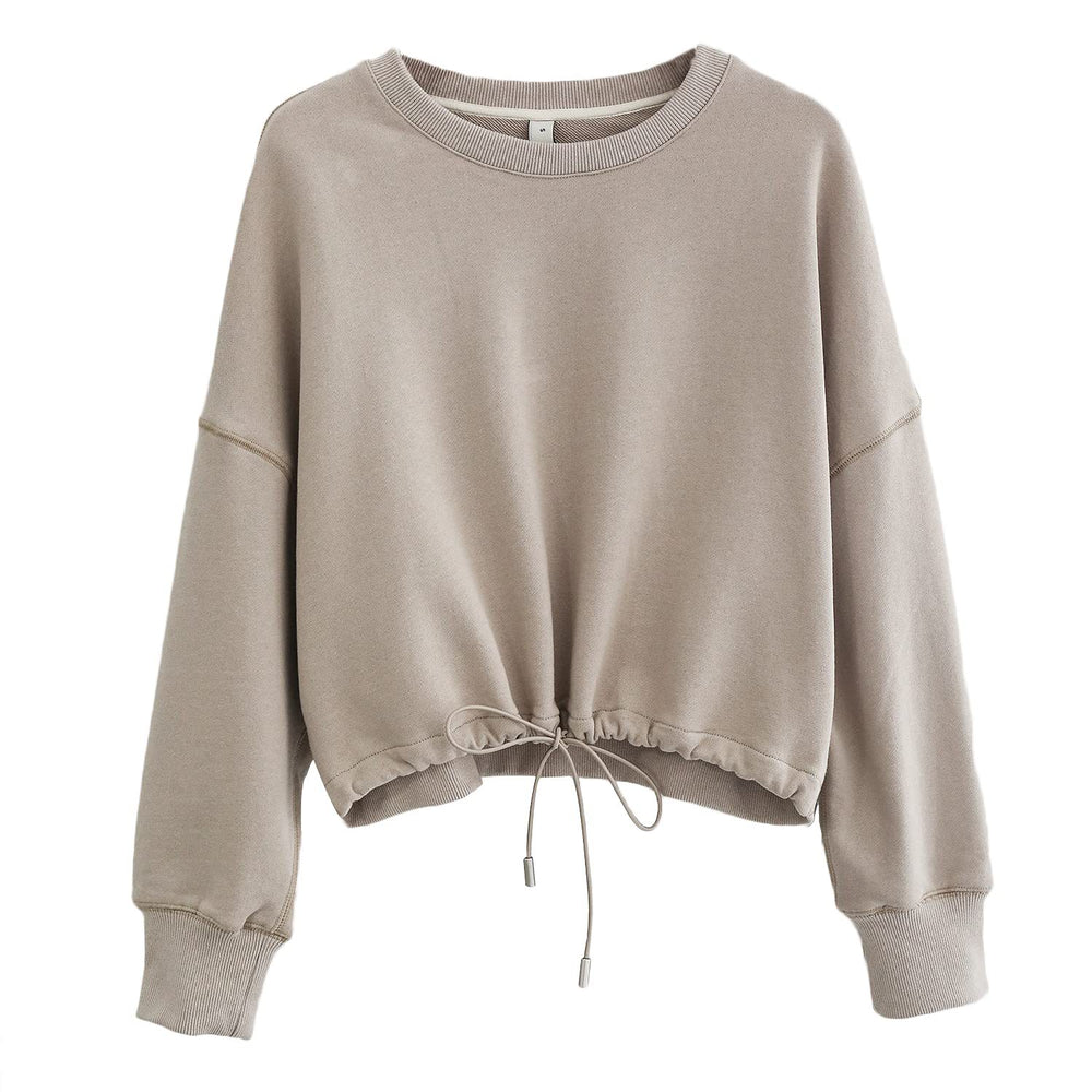 
                      
                        Crewneck Drawstring Bottom Sweatshirt
                      
                    