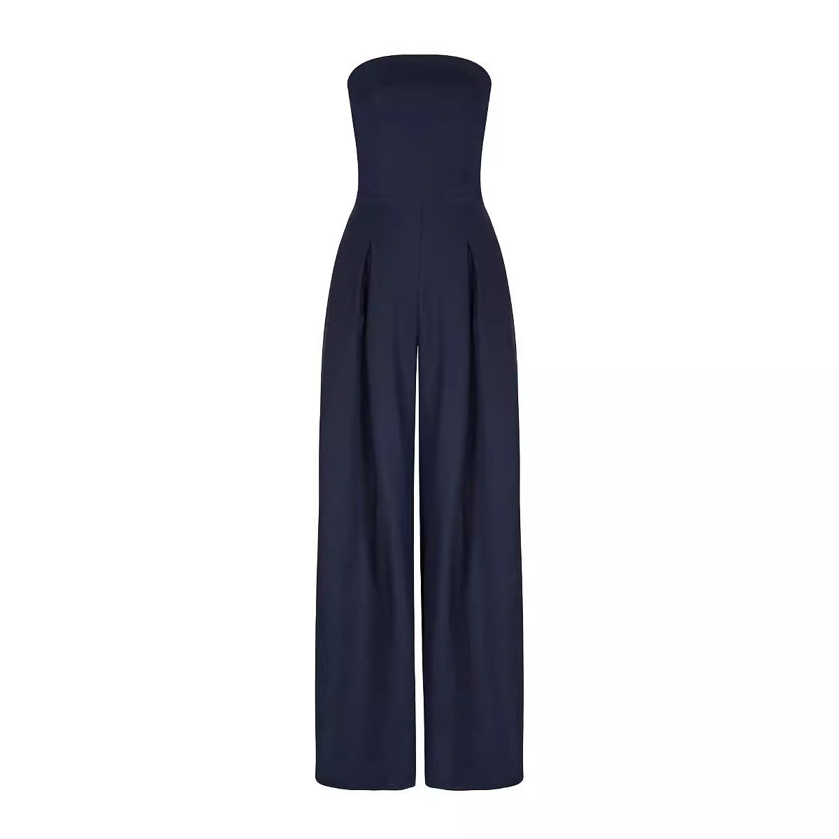 Strapless Jumpsuit with Pockets