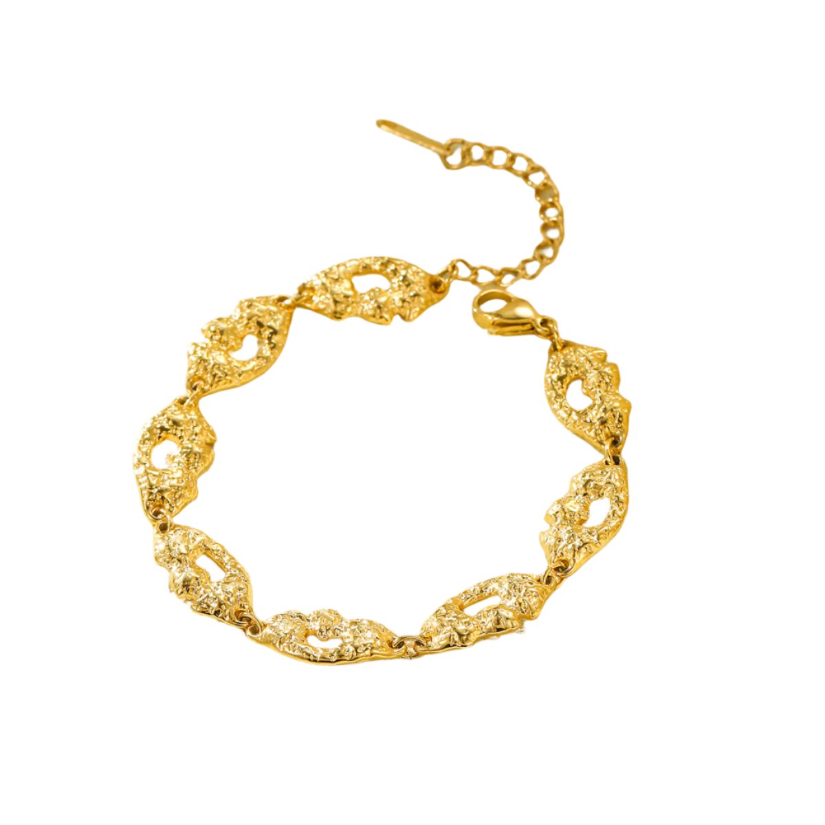 Frosted Abstract Chain Link Bracelet