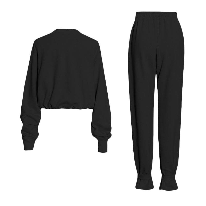 
                      
                        Drawstring Hem Crew Neck Sweatshirt and Sweatpants
                      
                    