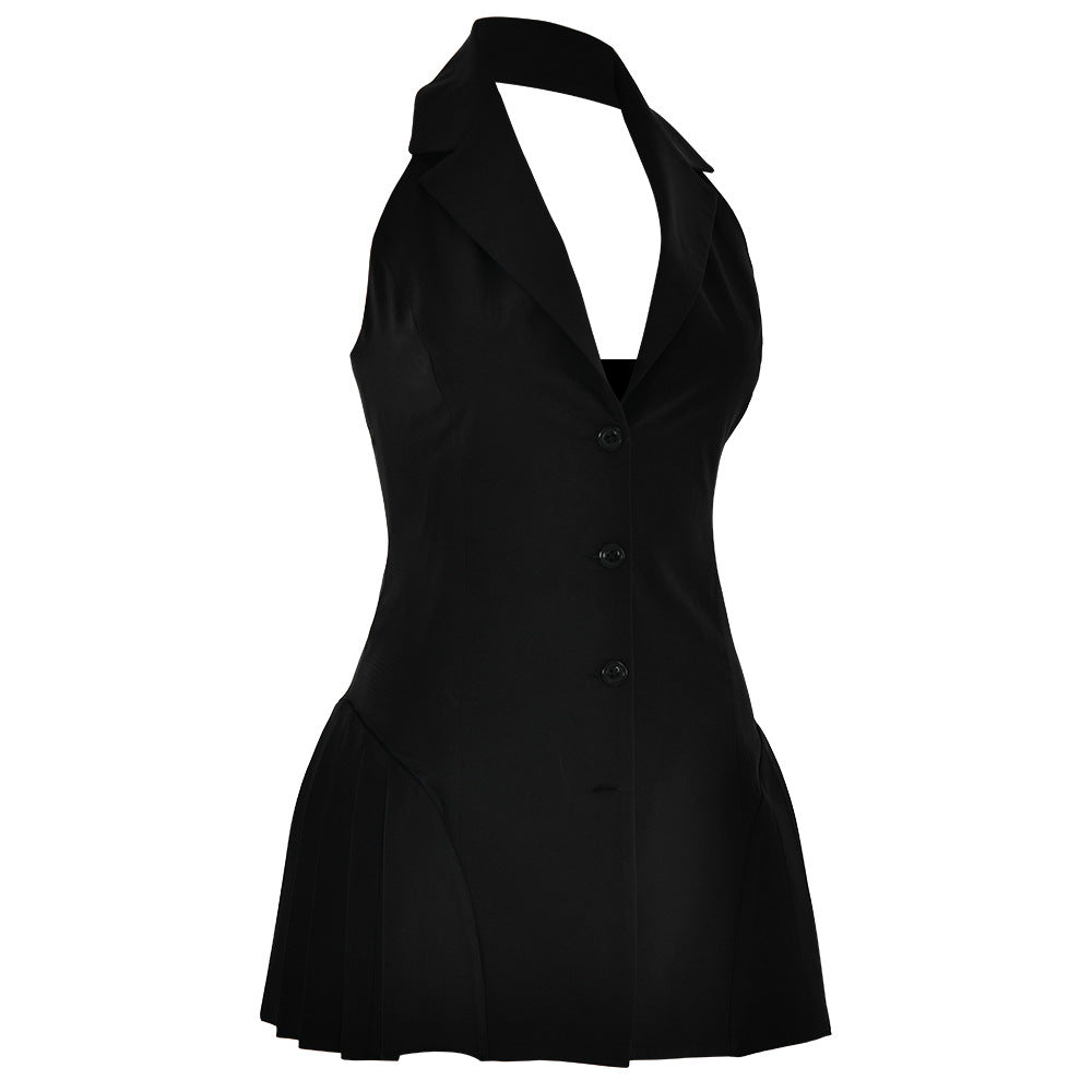 
                  
                    V-Neck Tuxedo Style Mini Dress
                  
                