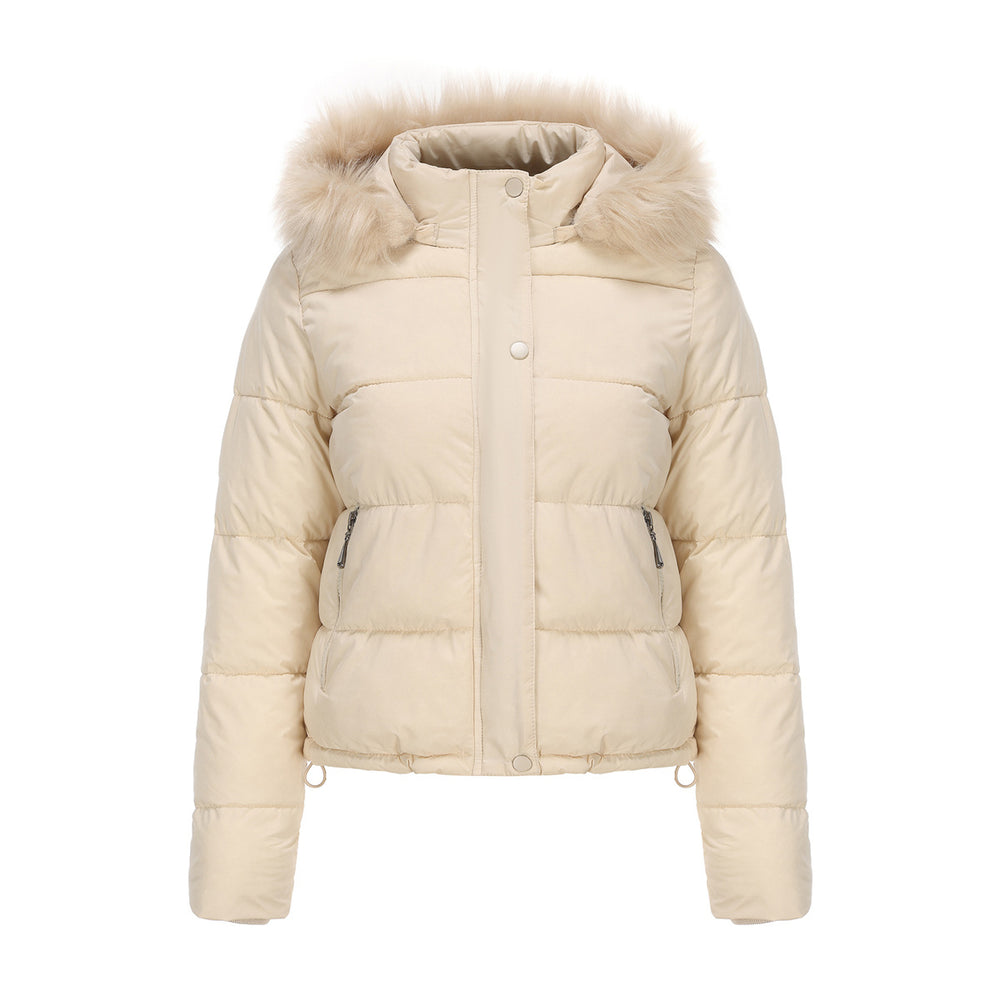 
                      
                        Long Sleeve Fur Trim Hood Puffer Coat
                      
                    