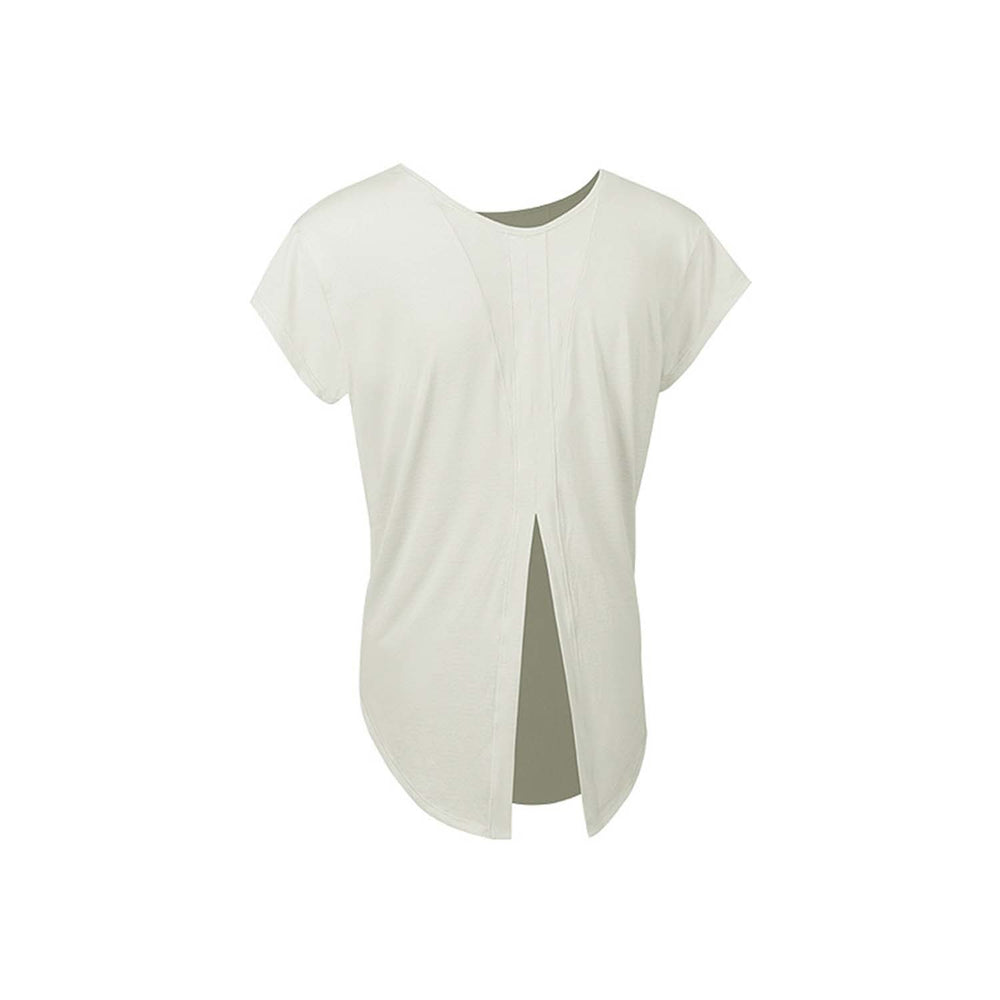 Short Sleeve Open Back Yoga Tee