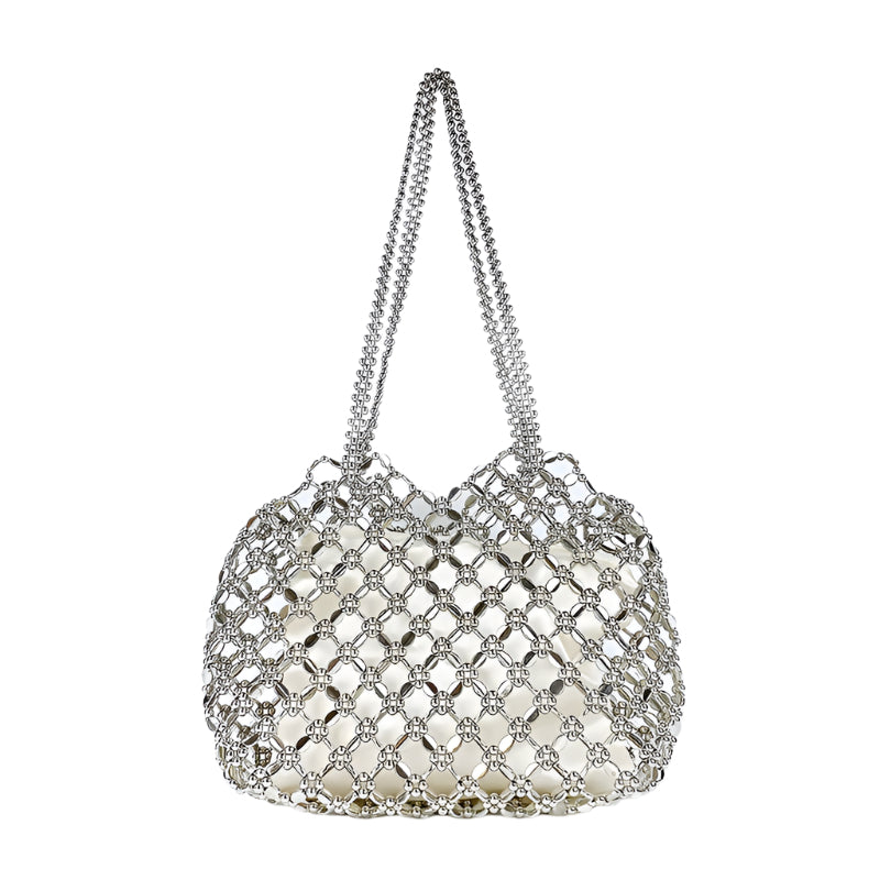 Silver Shell Lined Handbag