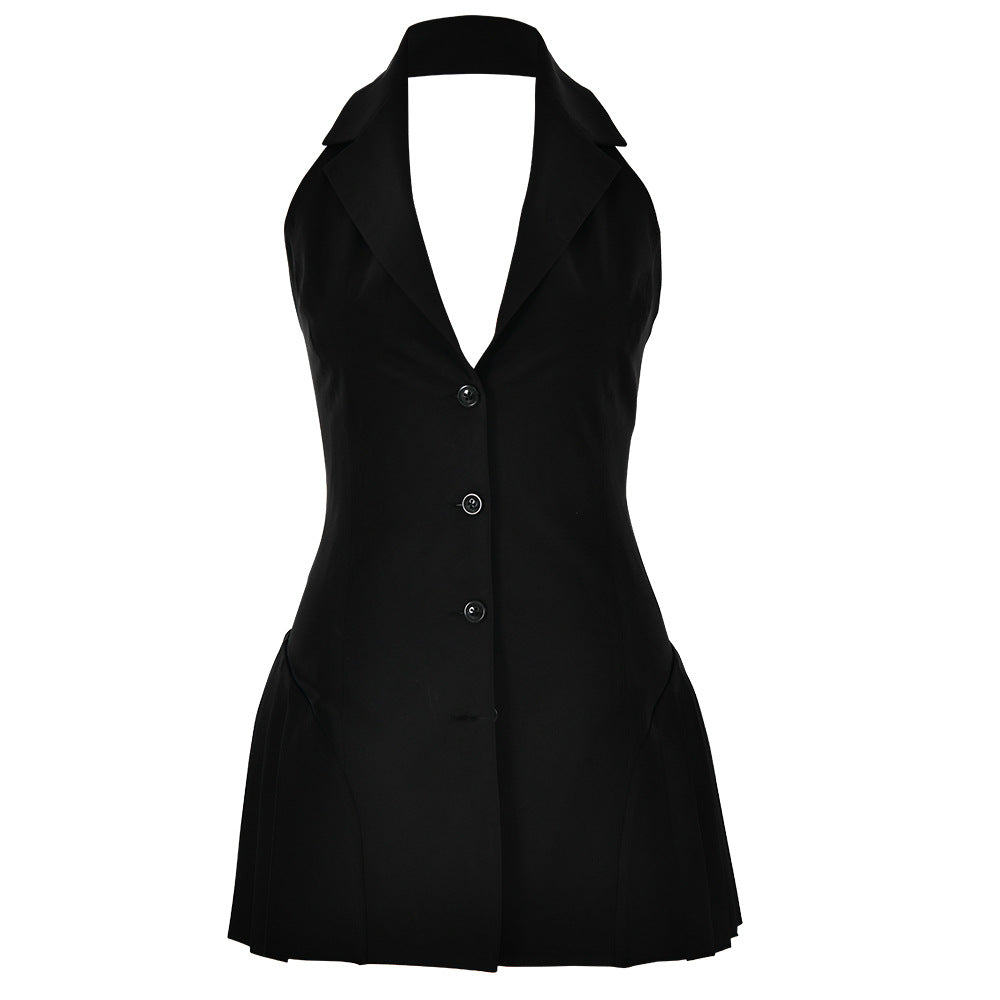 
                  
                    V-Neck Tuxedo Style Mini Dress
                  
                