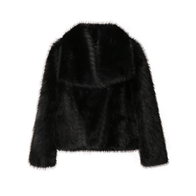 
                      
                        Faux Fur Loose Fitted Fur Jacket
                      
                    