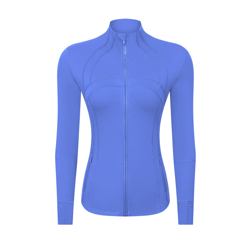 
                  
                    Long Sleeve Mock Neck Thumbhole Jacket
                  
                