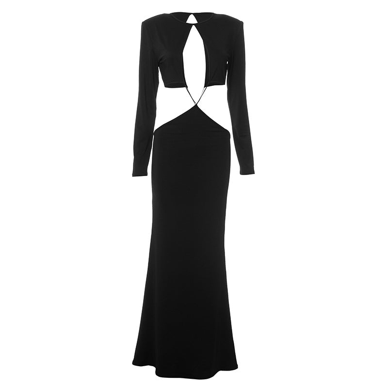 Long Sleeve Cut Out Maxi Dress