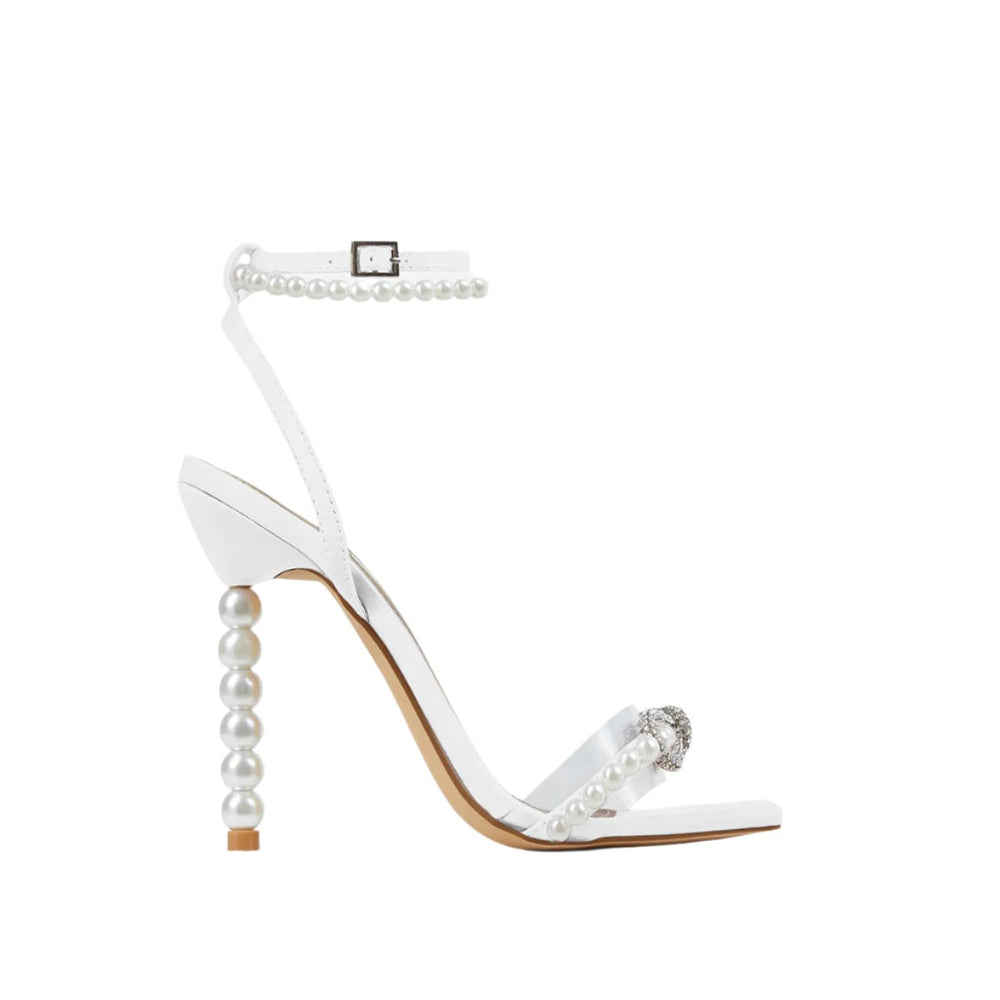 
                  
                    Square Toe Pearl Embellished Heels
                  
                