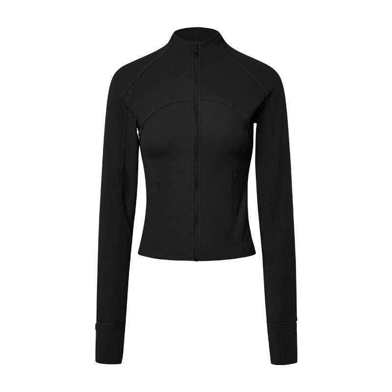 
                  
                    Ribbed Long Sleeve Thumbhole Yoga Jacket
                  
                