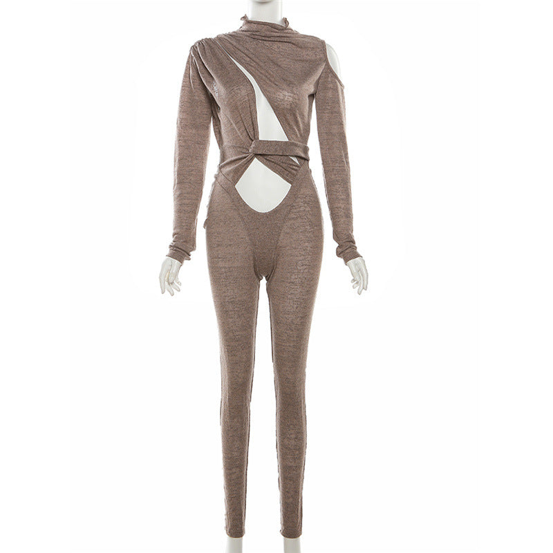 
                      
                        Cut Out Tied Back Long Sleeve Jumpsuit
                      
                    