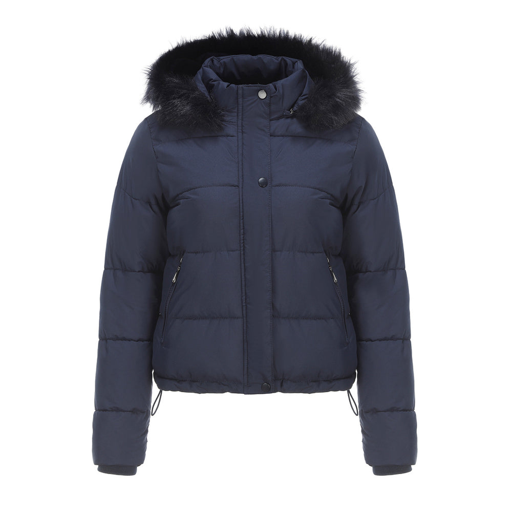 
                      
                        Long Sleeve Fur Trim Hood Puffer Coat
                      
                    