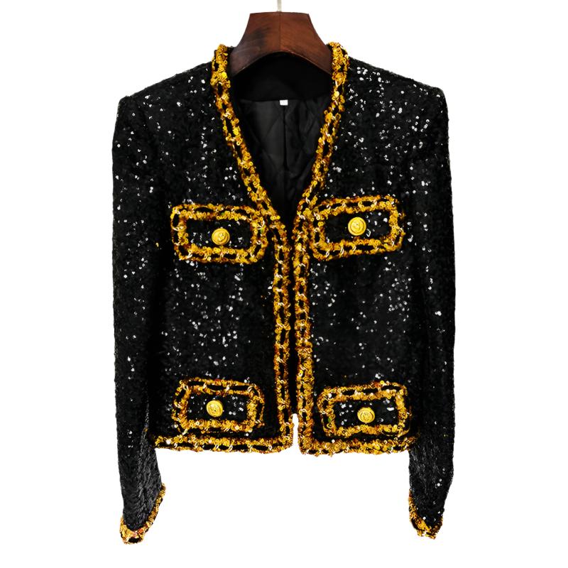 
                  
                    Chain Trim Sequin Jacket
                  
                