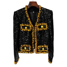  Chain Trim Sequin Jacket