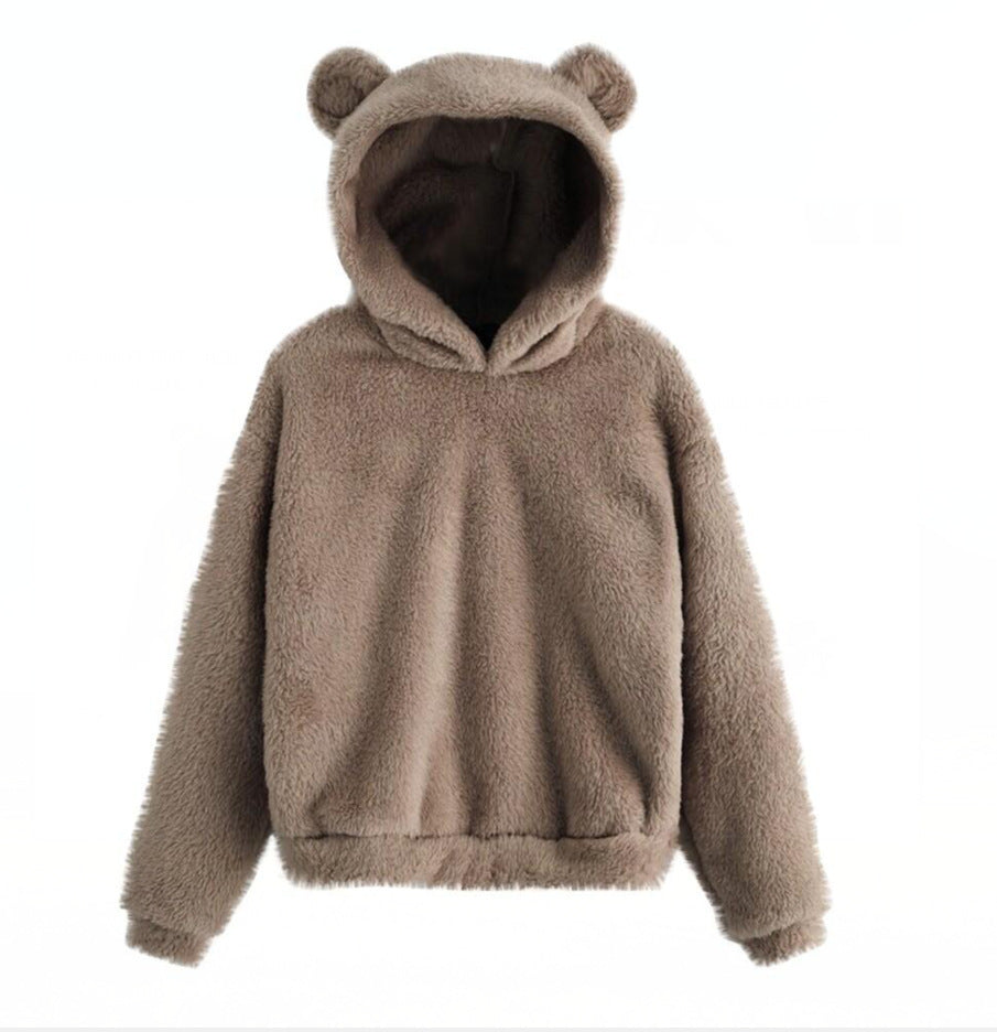 Bear Ear Furry Hoodie