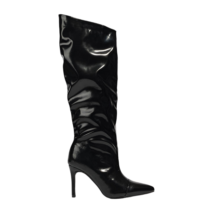 
                  
                    Patent Leather Glossy High Heel Boots
                  
                