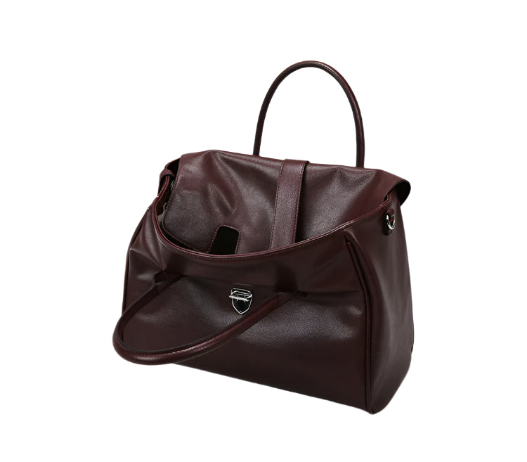 Faux Leather Flap Tote