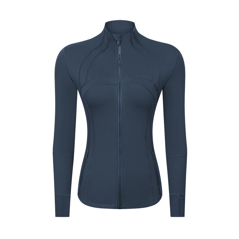 Long Sleeve Mock Neck Thumbhole Jacket