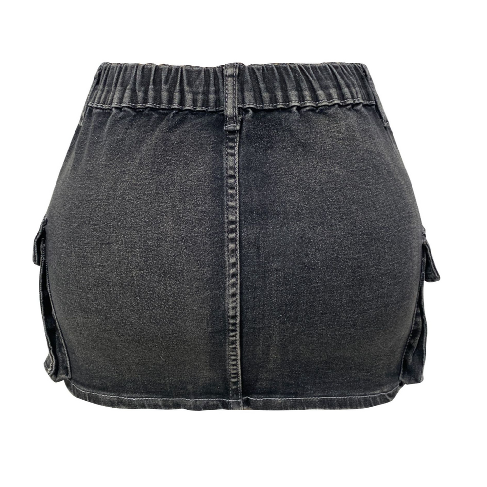 
                      
                        Cargo Pocket Denim Mini Skirt
                      
                    