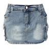 Cargo Pocket Denim Mini Skirt