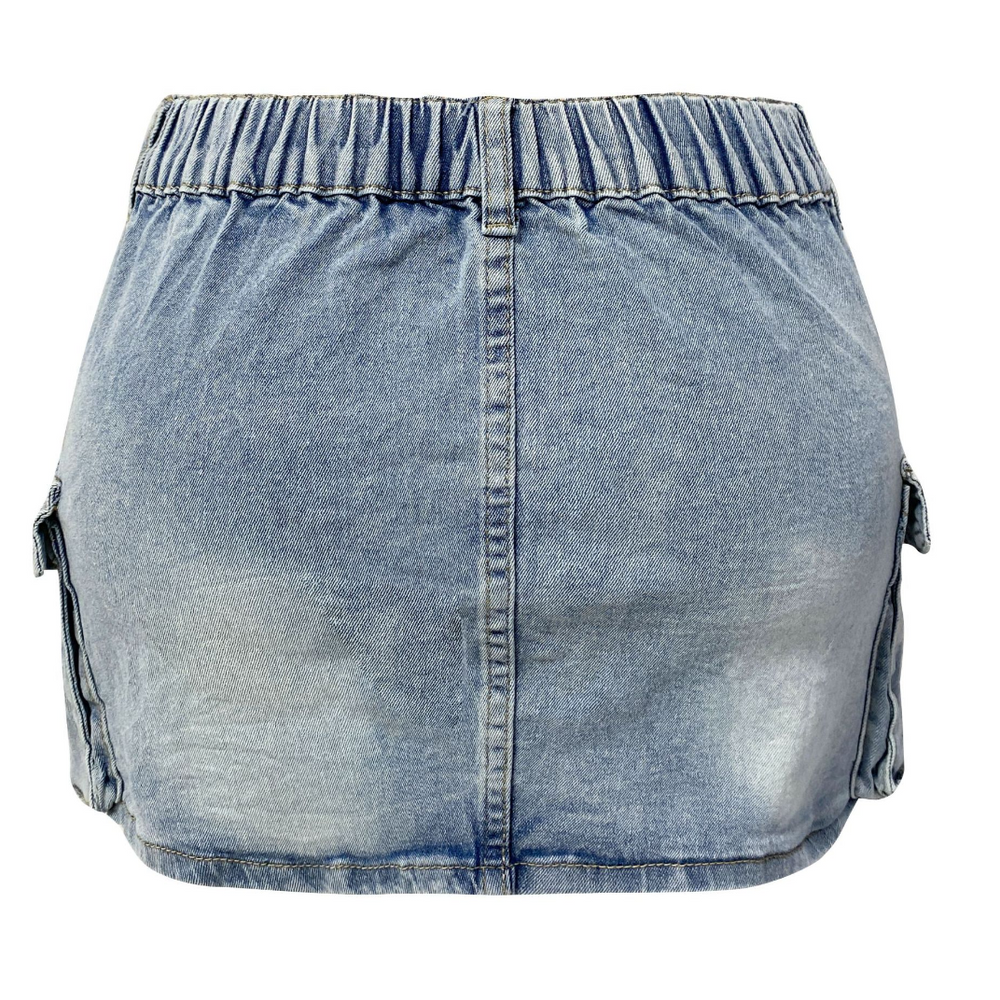 
                      
                        Cargo Pocket Denim Mini Skirt
                      
                    