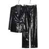 Sequined Blazer and Pants Set