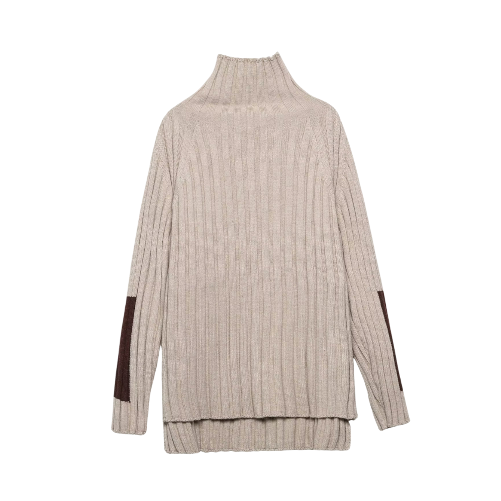 
                      
                        Elbow Patch Turtleneck Sweater
                      
                    