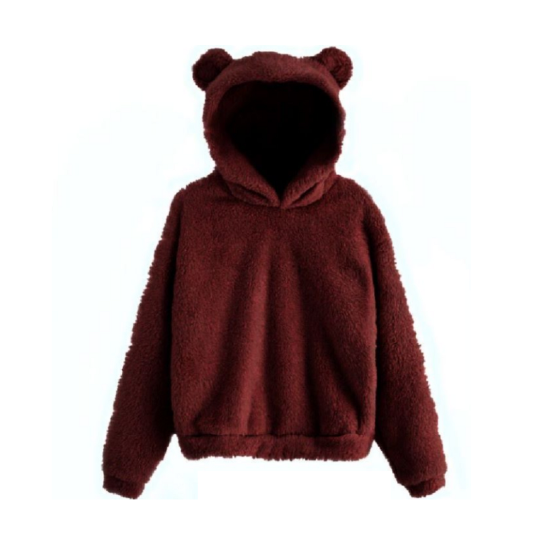 Bear Ear Furry Hoodie – Shop Style Shark