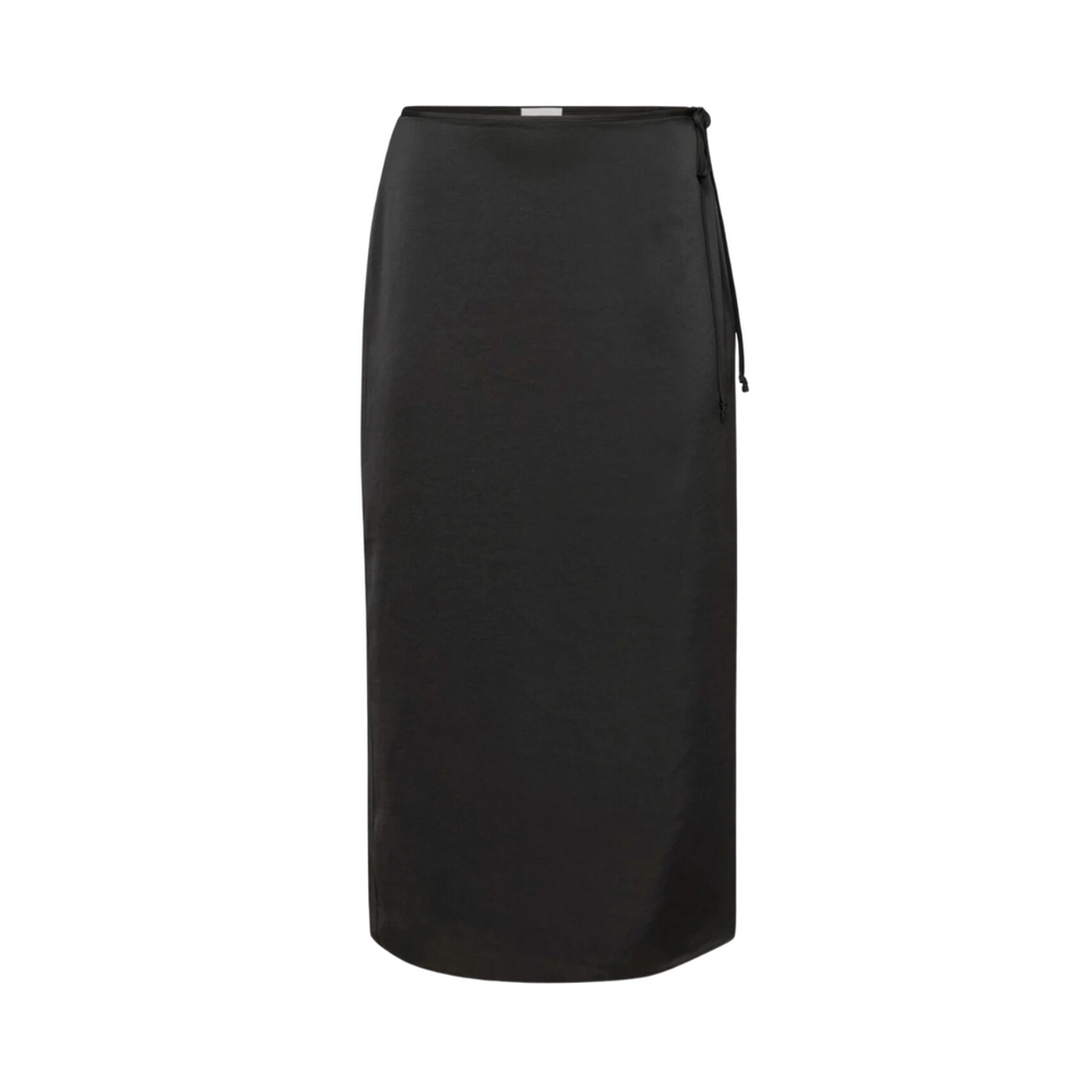 
                      
                        Tied Waist Satin Midi Skirt
                      
                    