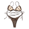 Leopard Print Spaghetti Strap Bikini Set