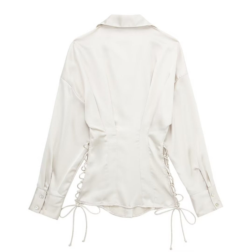 
                  
                    Tied Sides Collared Blouse
                  
                