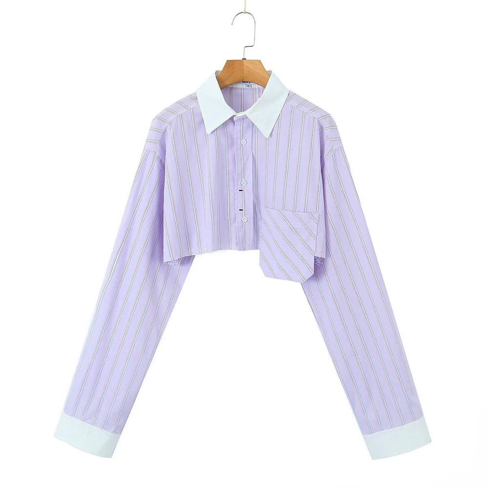 
                  
                    Long Sleeve Button Up Striped Top
                  
                
