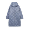 Quilted 3/4 Length Hooded Coat