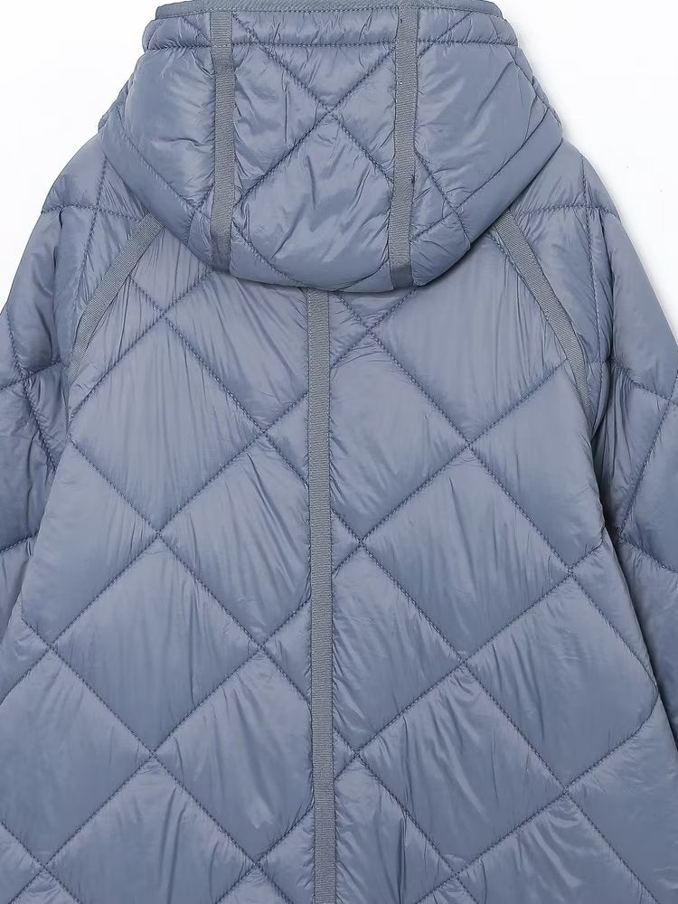 
                  
                    Quilted 3/4 Length Hooded Coat
                  
                