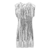 Fringe Hem Sequin Sleeveless Mini Dress