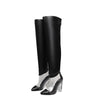 Clear Cut Out Over the Knee PVC Wedge Boots