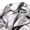 Metallic Motorcycle Leather Jacket