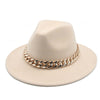 Chain Strap Fedora Hat