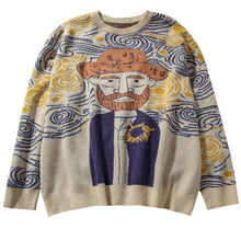  Van Gogh Print Sweater