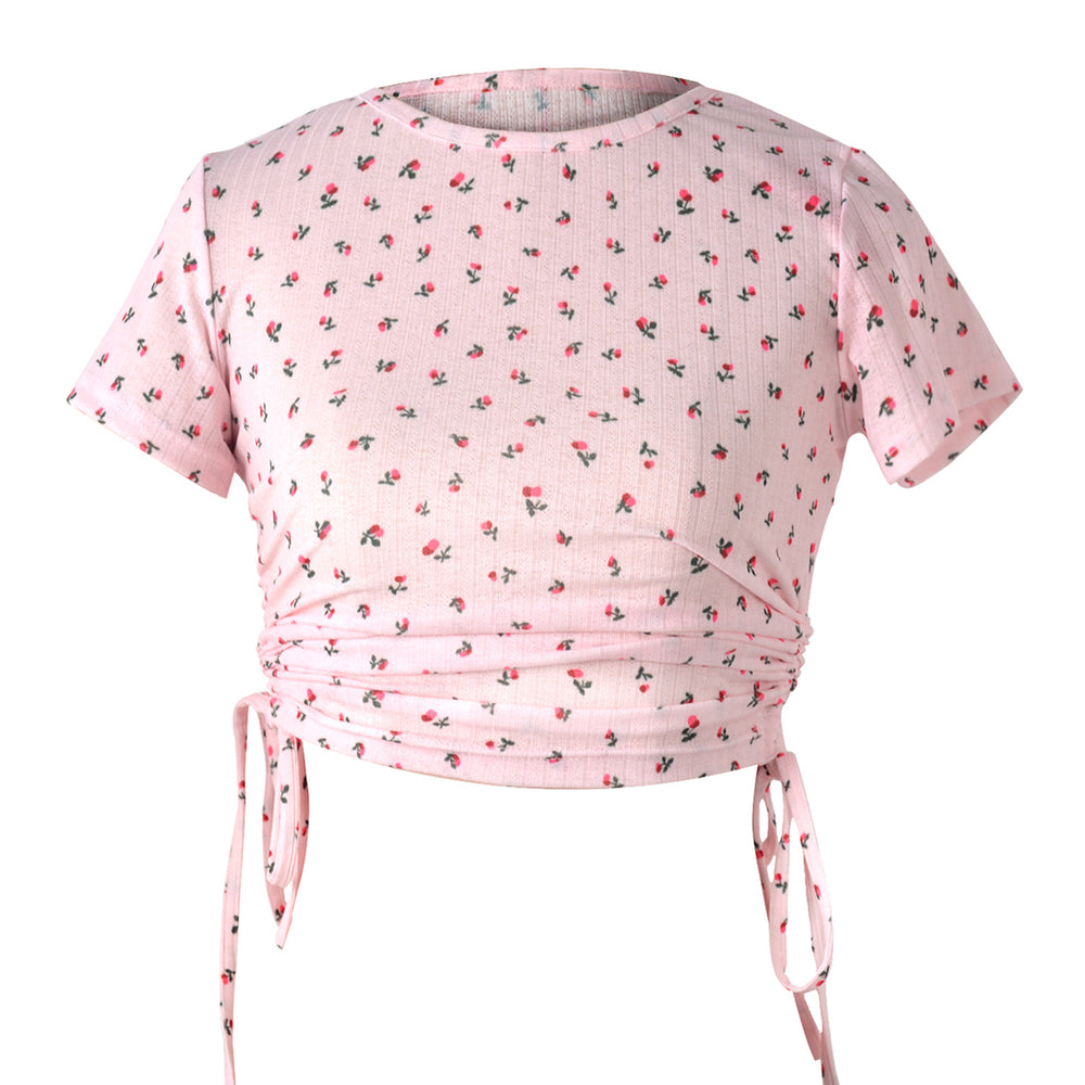
                  
                    Drawstring Side Ruched Tee
                  
                