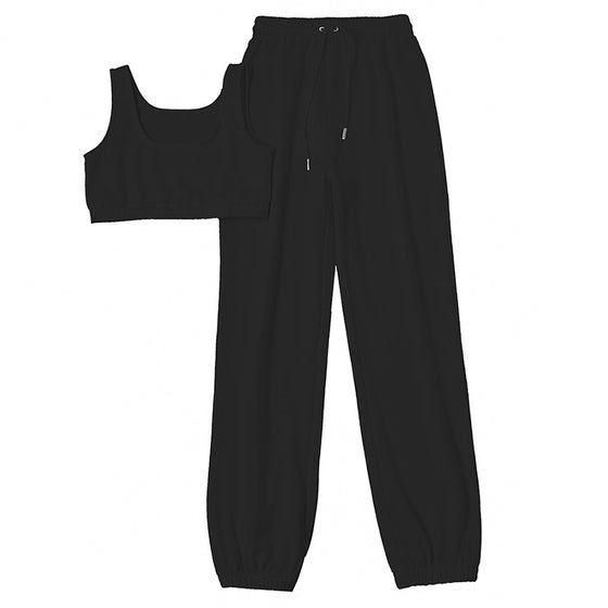 Sporty Crop Top and Joggers Set