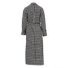 Houndstooth Full Length Double Breasted Coat