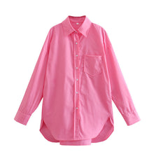  Oversized Solid Button Up Top