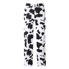  Cow Print Straight Leg Pants