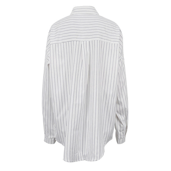Striped Long Sleeve Shirt Dress