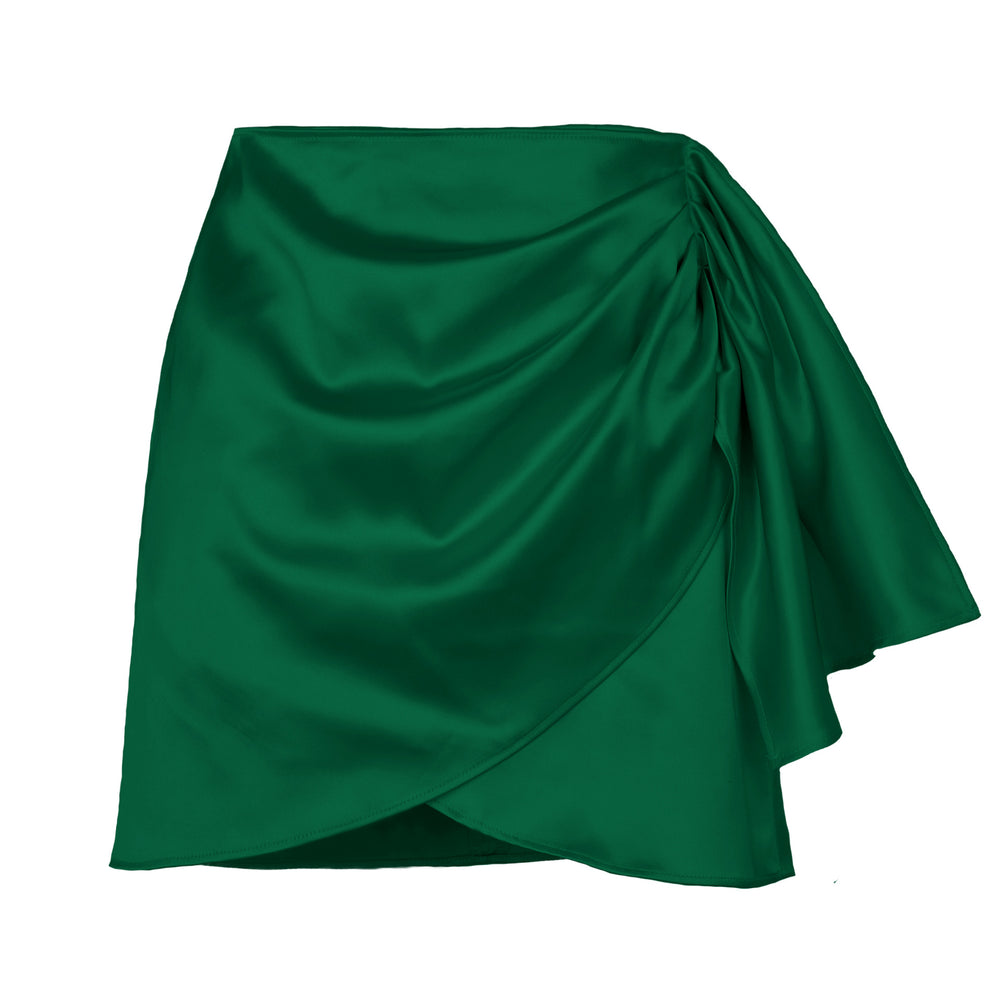 
                  
                    Wrapped Sash Satin Mini Skirt
                  
                
