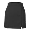 Suede Side Slit A Line Mini Skirt