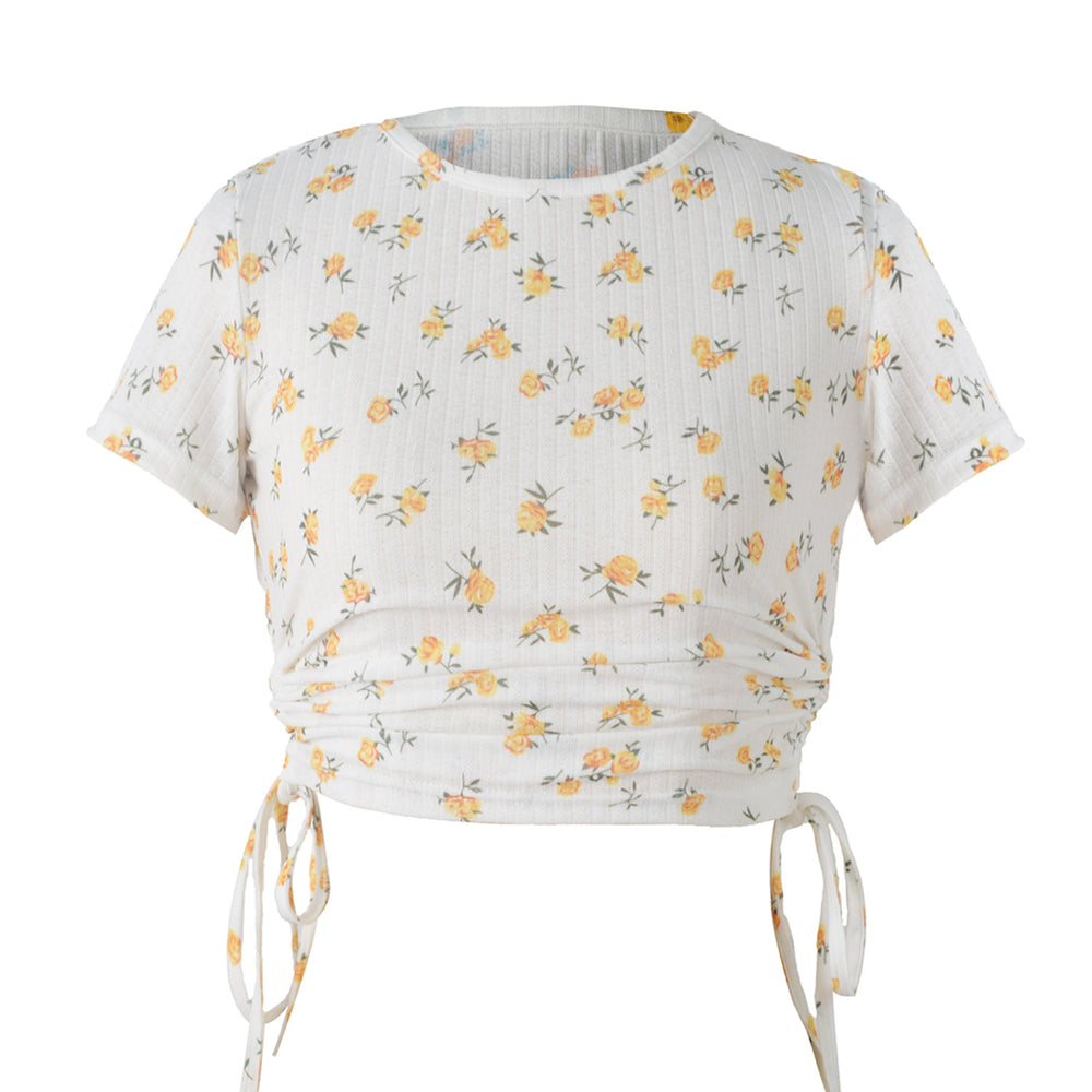 
                  
                    Drawstring Side Ruched Tee
                  
                